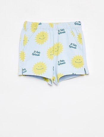 Short en molleton léger à motif