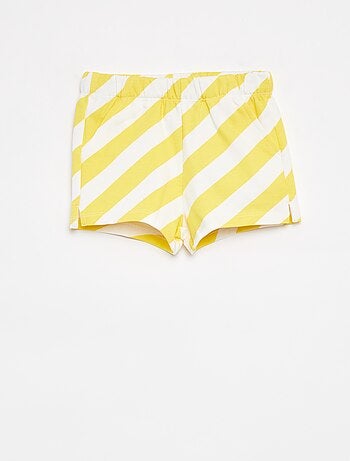 Short en molleton léger à motif