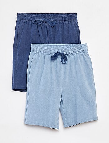 Short en molleton léger uni à 2 poches
