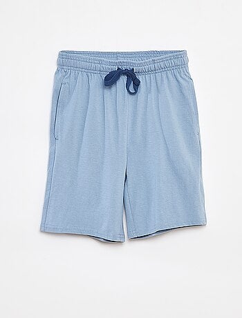 Short en molleton léger uni à 2 poches