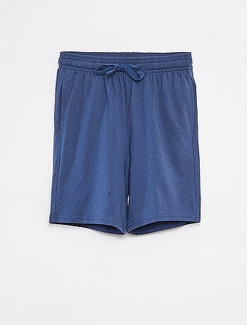 Short en molleton léger uni à 2 poches