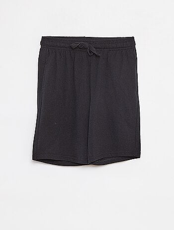 Short en molleton léger uni à 2 poches