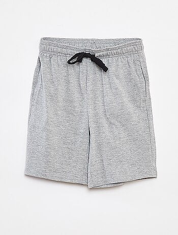 Short en molleton léger uni à 2 poches