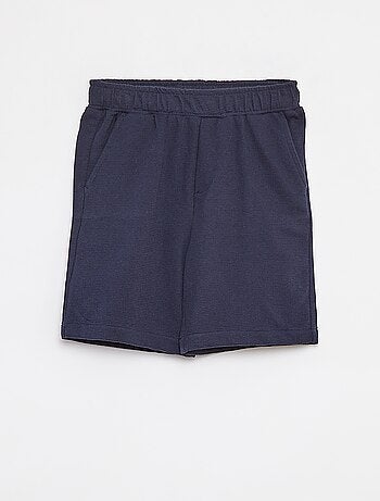 Short en textile texturé avec 2 poches