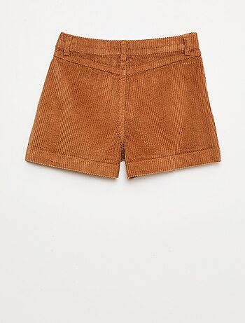 Short en velours côtelé avec 2 poches plaquées