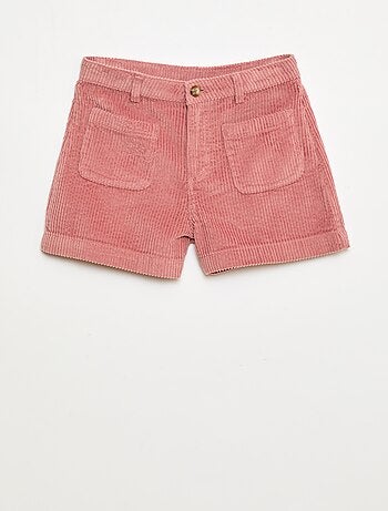 Short en velours côtelé avec 2 poches plaquées