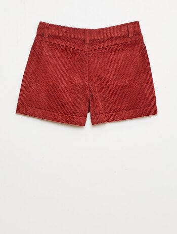 Short en velours côtelé avec 2 poches plaquées