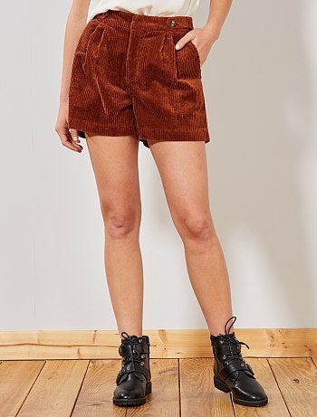 Femme du 34 au 48 - Short en velours côtelé - Kiabi