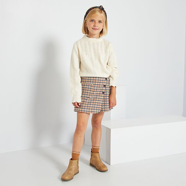 jupe beige fille