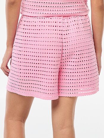 Short large en maille crochet