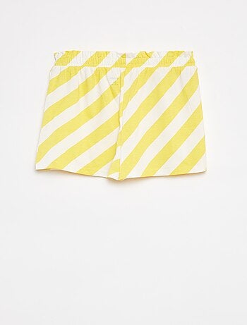 Short léger à motif avec nœud fantaisie