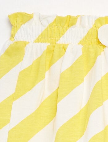 Short léger à motif avec nœud fantaisie