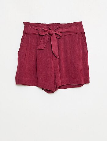 Short léger avec nœud uni