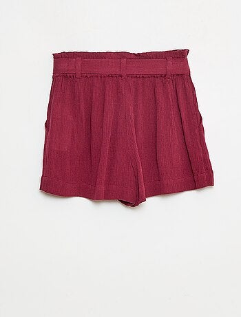 Short léger avec nœud uni