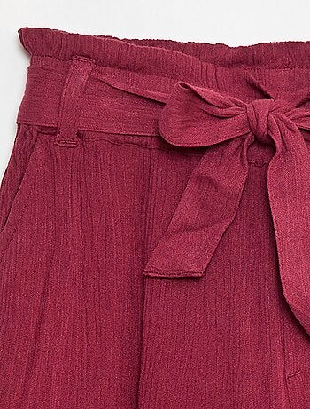 Short léger avec nœud uni