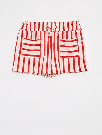 Short léger en maille gaufrée