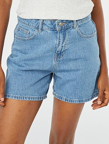 Short taille haute en jean