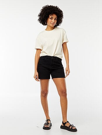 Short taille haute en jean