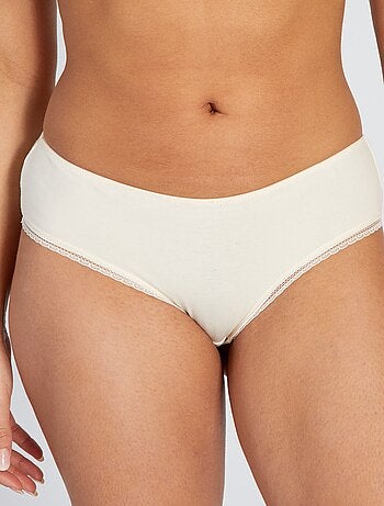 Shorty coton galons dentelle