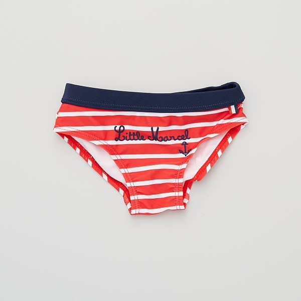 Slip De Bain Raye Bebe Garcon Rouge Kiabi 5 40