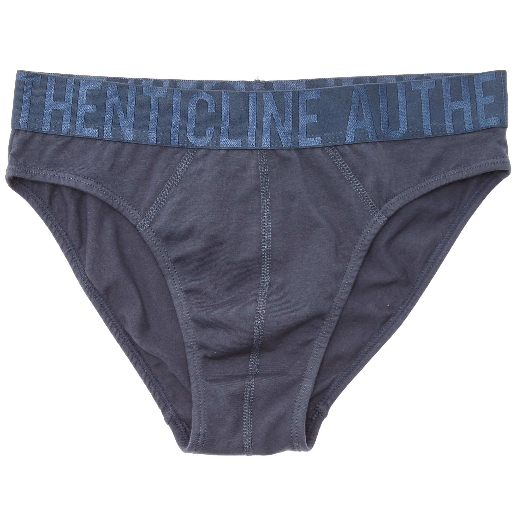 Slip en coton avec taille contrastée Homme bleu Kiabi 1,50€