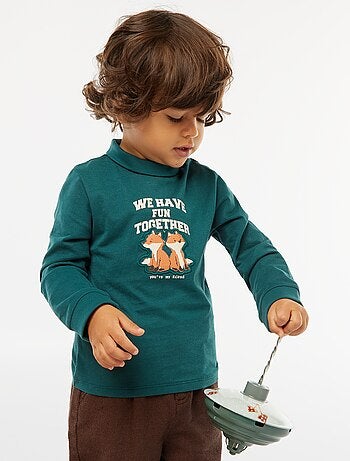 Sous-pull à col montant avec imprimé en relief