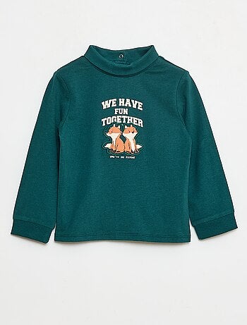 Sous-pull à col montant avec imprimé en relief