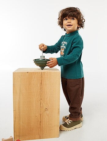 Sous-pull à col montant avec imprimé en relief