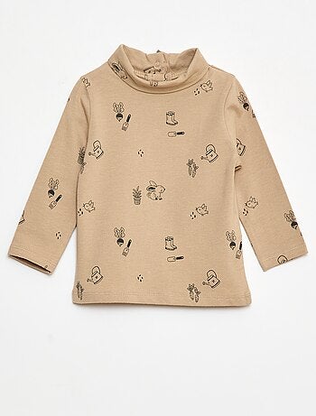 Sous-pull avec col montant à motif