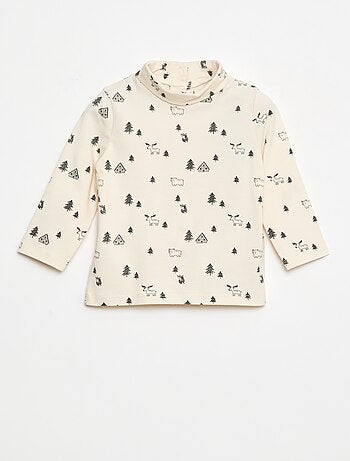 Sous-pull avec col montant à motif