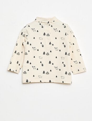 Sous-pull avec col montant à motif
