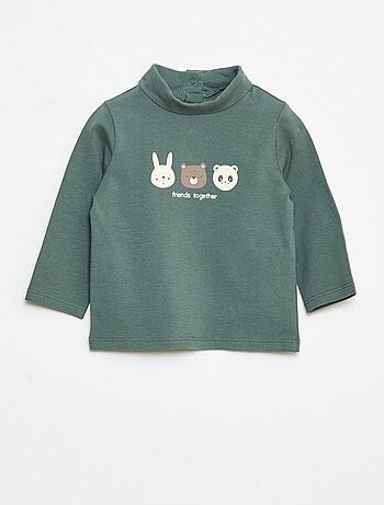Sous-pull avec col montant à motif