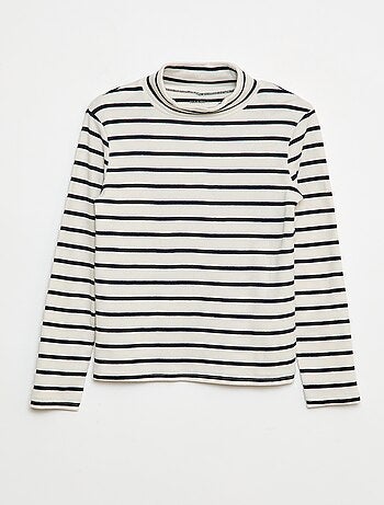 Sous-pull col roulé à rayures