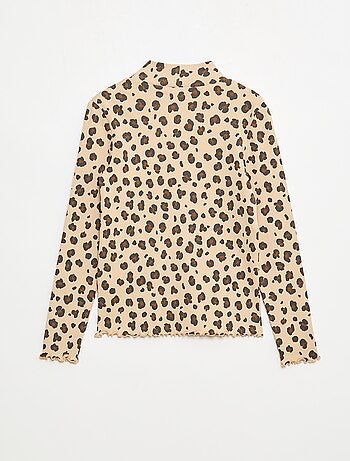 Sous pull col roulé en côte de coton