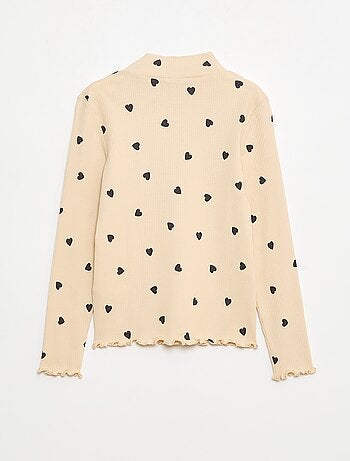 Sous pull col roulé en côte de coton