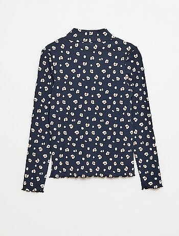 Sous pull col roulé en côte de coton