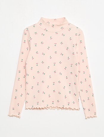 Sous pull col roulé en côte de coton