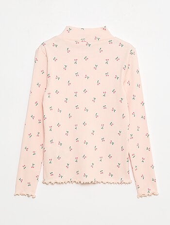 Sous pull col roulé en côte de coton