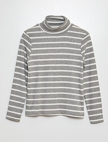 Sous pull rayé en coton stretch