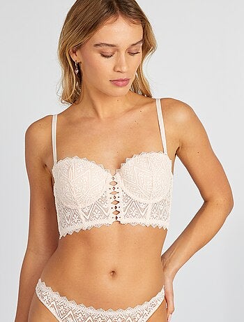 Soutien-gorge bustier en dentelle
