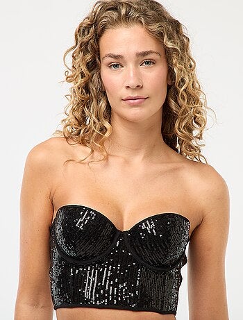 Soutien-gorge bustier en sequins