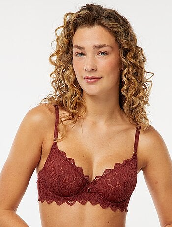 Soutien-gorge corbeille en dentelle avec bijou fantaisie