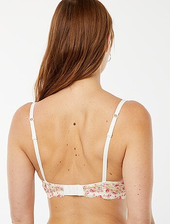 Soutien-gorge corbeille en dentelle fleurie