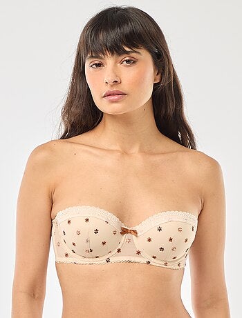 Soutien-gorge corbeille en tulle fleuri
