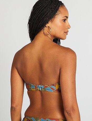 Soutien-gorge de bain fleuri à coques