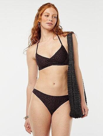 Soutien-gorge de bain triangle réversible rayures vs uni