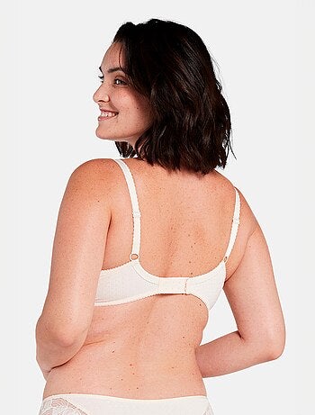 Soutien-gorge emboîtant en dentelle à fleurs 'Sans complexe'