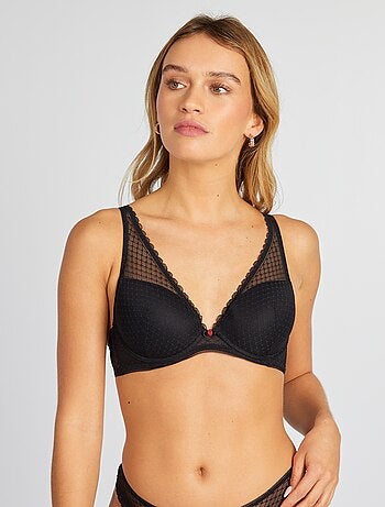 Soutien-gorge en dentelle effet foulard