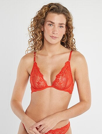 Soutien-gorge en dentelle transparente