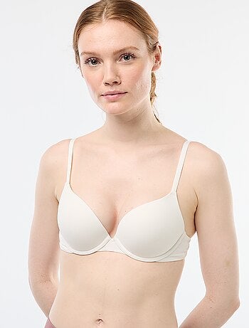 Soutien-gorge push-up invisible en microfibre